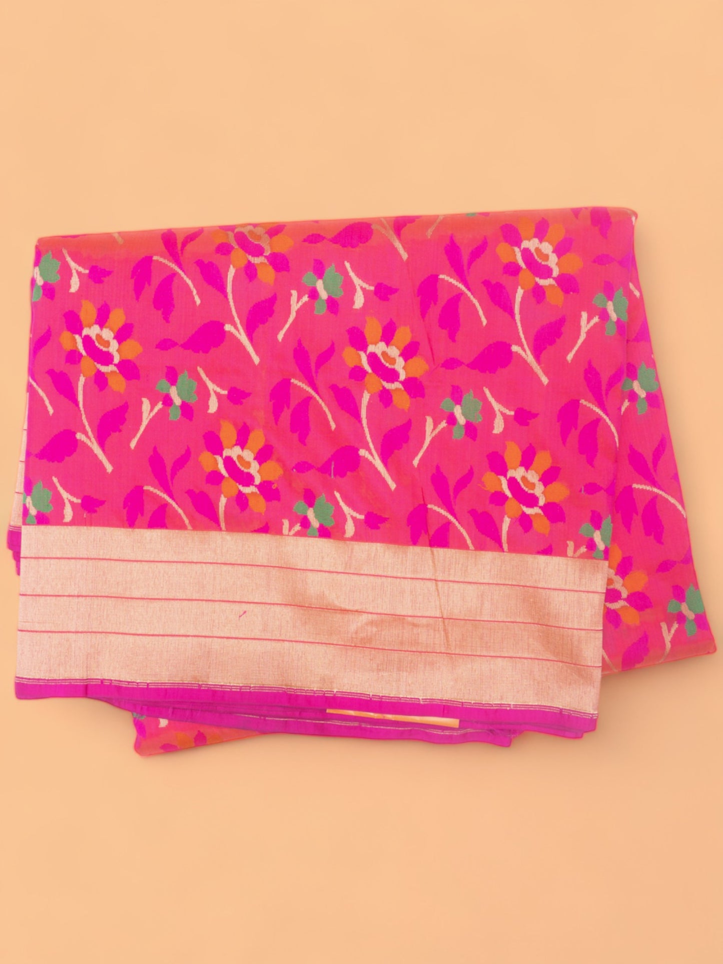 Banarasi Silk Brocade Pink Saree