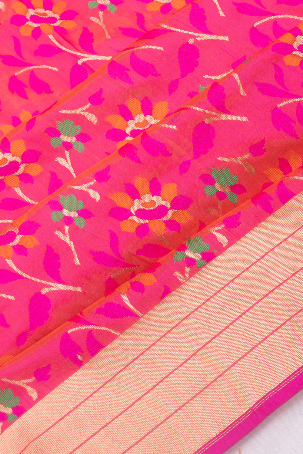 Banarasi Silk Brocade Pink Saree