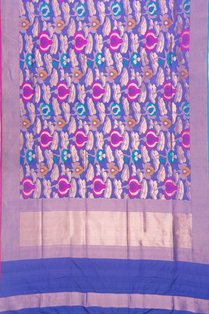 Banarasi Silk Brocade Dark Blue Saree