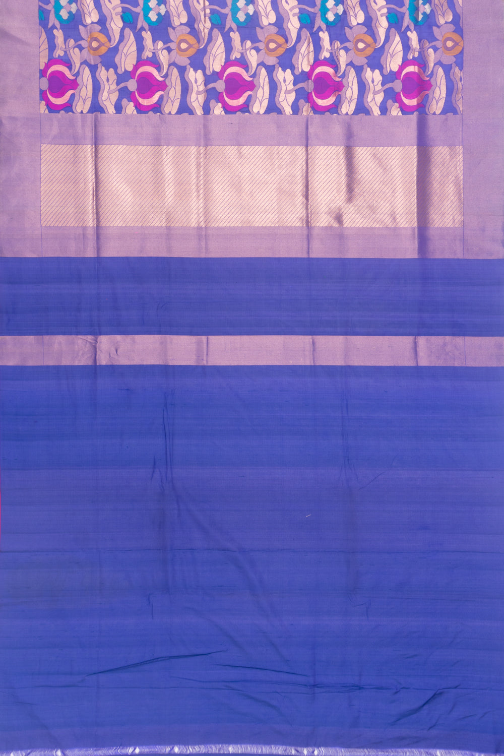 Banarasi Silk Brocade Dark Blue Saree