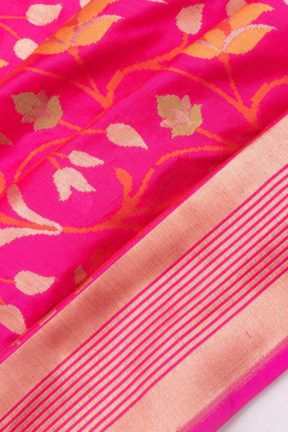 Banarasi Silk Brocade Pink Saree