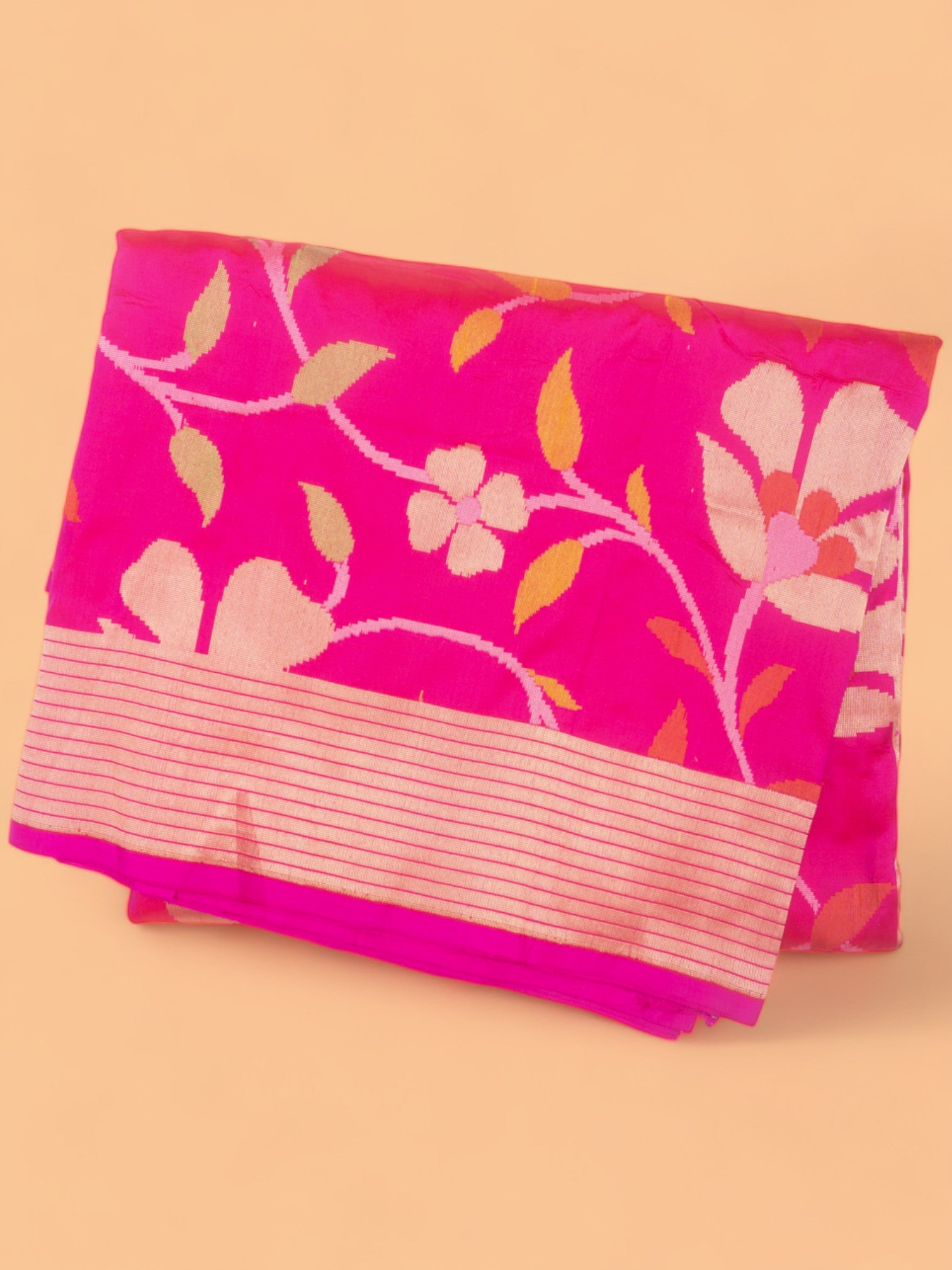 Banarasi Silk Jaal Pink Saree