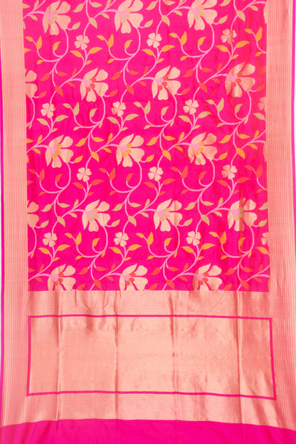 Banarasi Silk Jaal Pink Saree