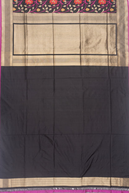 Banarasi Silk Jaal Black Saree