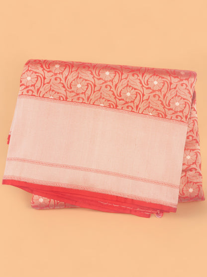 Banarasi Silk Brocade Red Saree