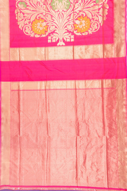 Banarasi Silk Plain Pink Saree