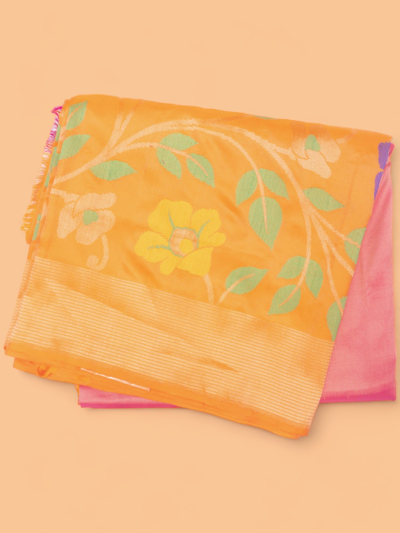 Banarasi Silk Brocade Pink Saree