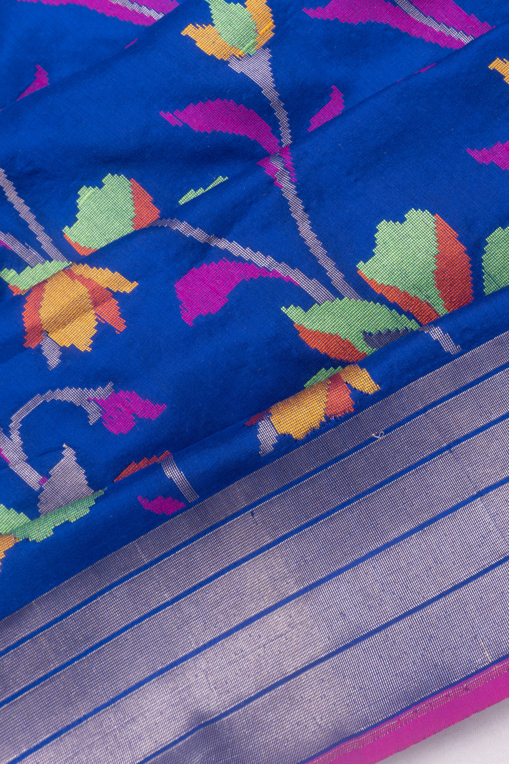 Banarasi SIlk Jaal Royal Blue Saree