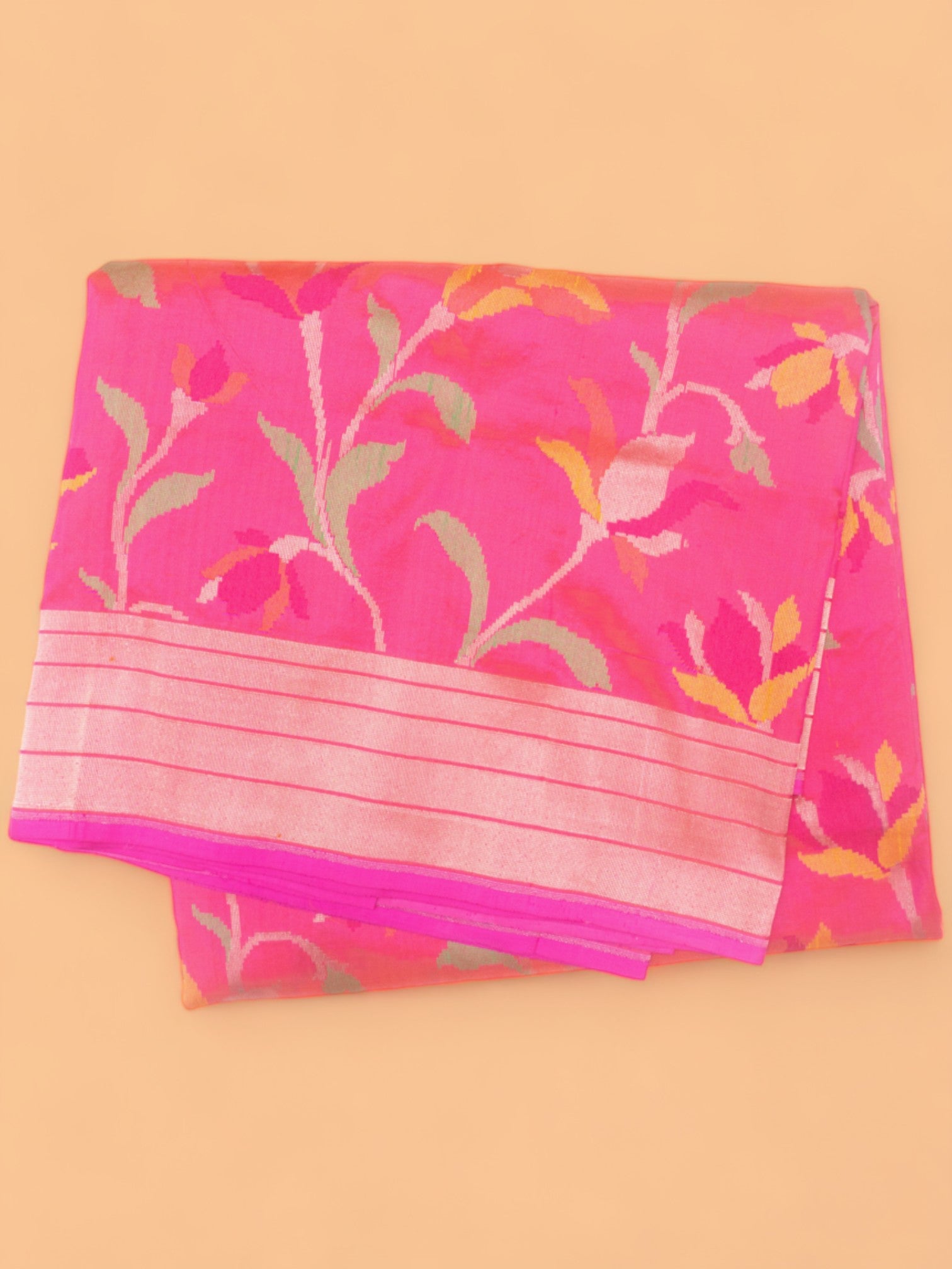 Banarasi Silk Jaal Pink Saree