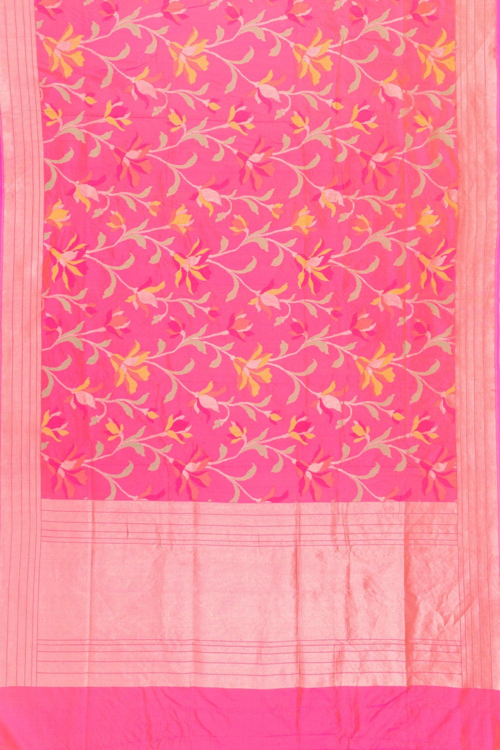Banarasi Silk Jaal Pink Saree