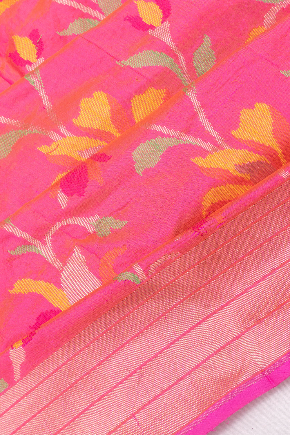 Banarasi Silk Jaal Pink Saree