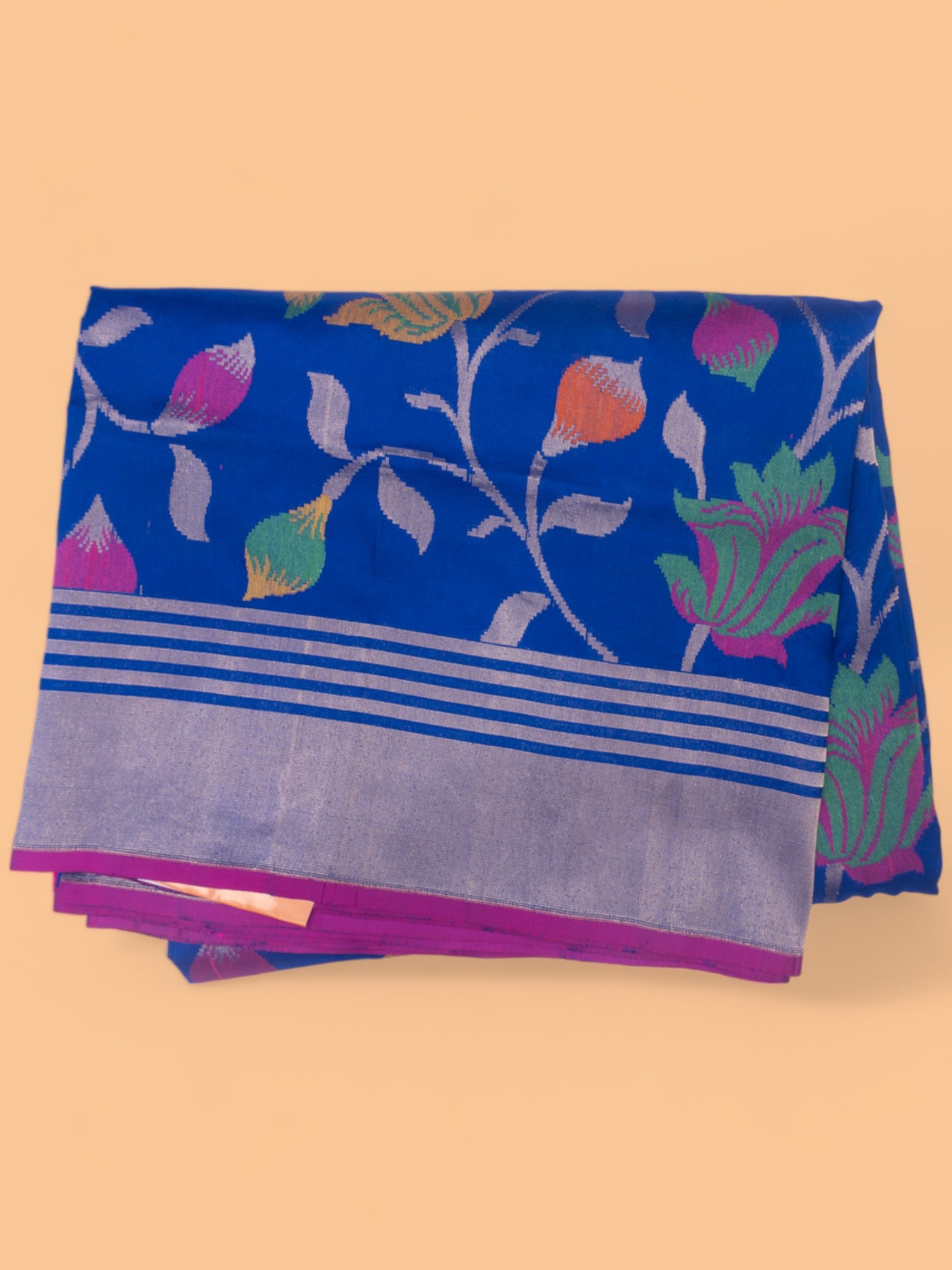 Banarasi Silk Jaal Royal Blue Saree