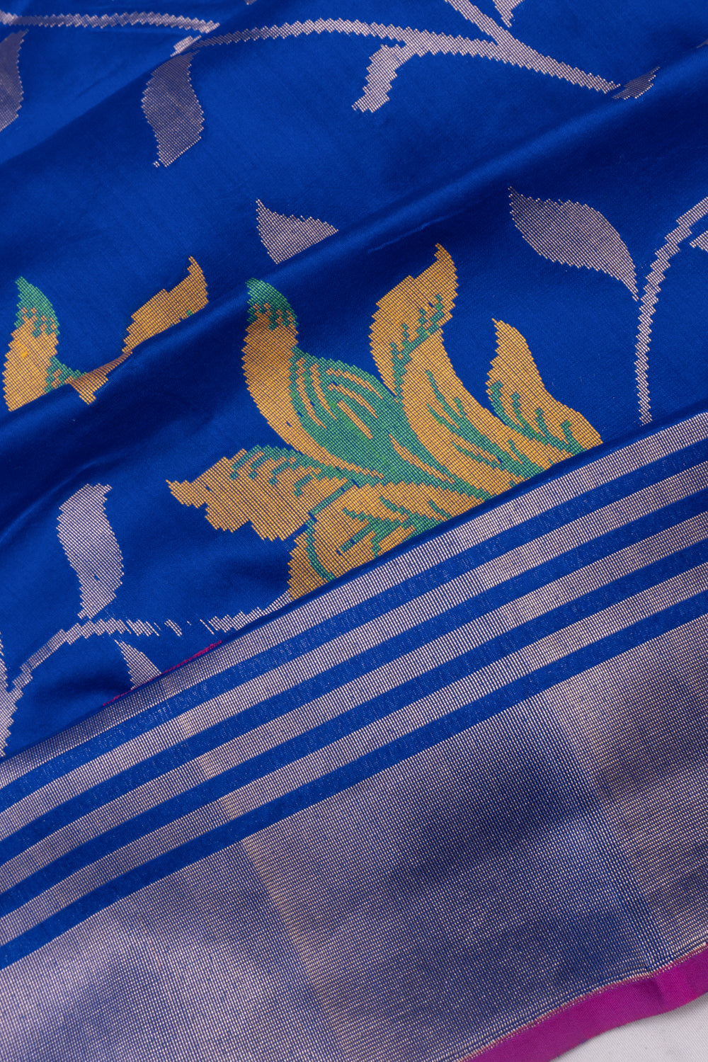 Banarasi Silk Jaal Royal Blue Saree