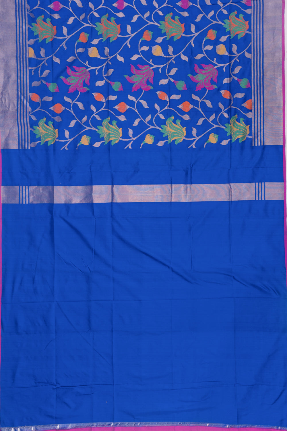 Banarasi Silk Jaal Royal Blue Saree