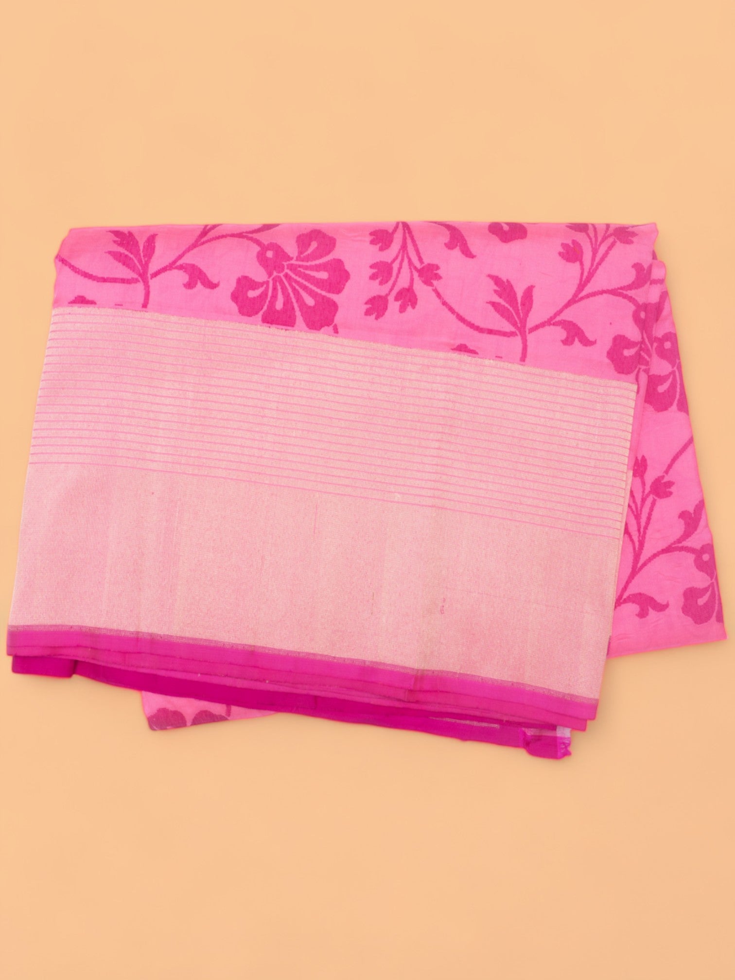 Banarasi Silk Jaal Baby Pink Saree