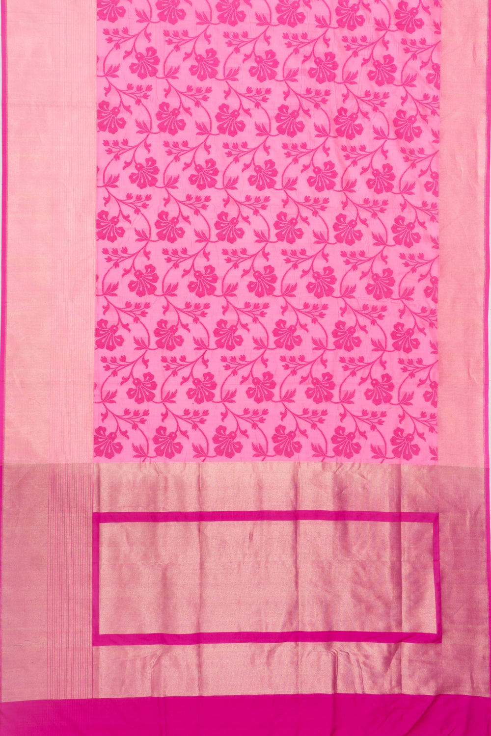 Banarasi Silk Jaal Baby Pink Saree