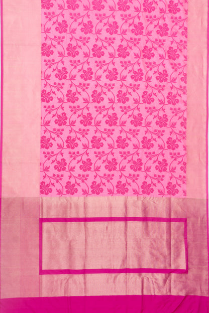 Banarasi Silk Jaal Baby Pink Saree
