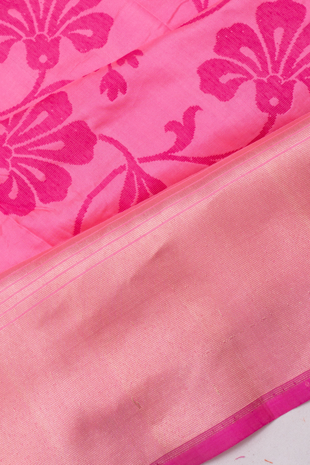 Banarasi Silk Jaal Baby Pink Saree