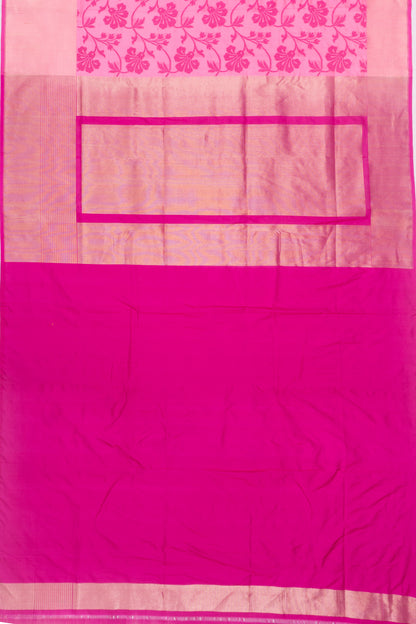 Banarasi Silk Jaal Baby Pink Saree