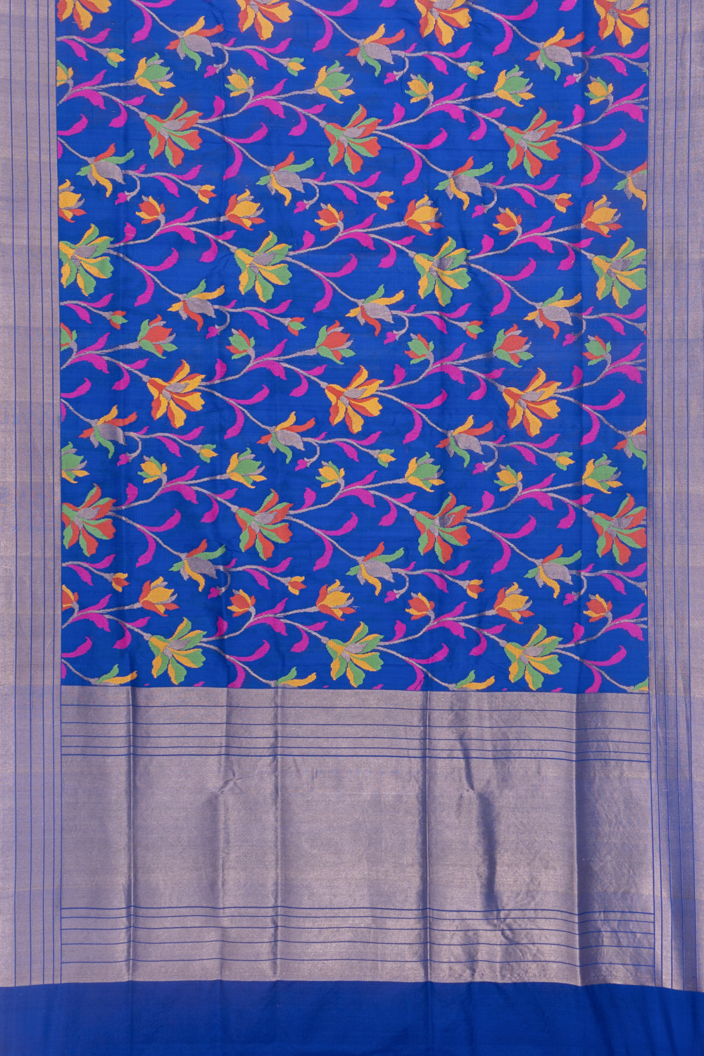 Banarasi Silk Jaal Royal Blue Saree