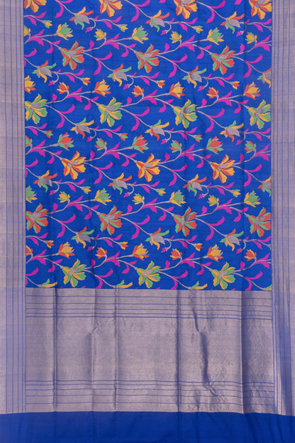 Banarasi Silk Jaal Royal Blue Saree