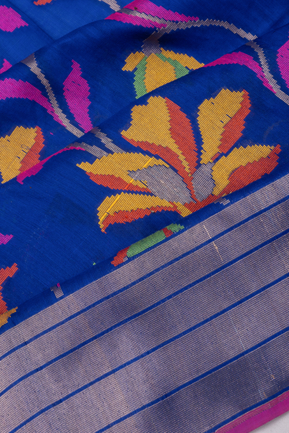 Banarasi Silk Jaal Royal Blue Saree