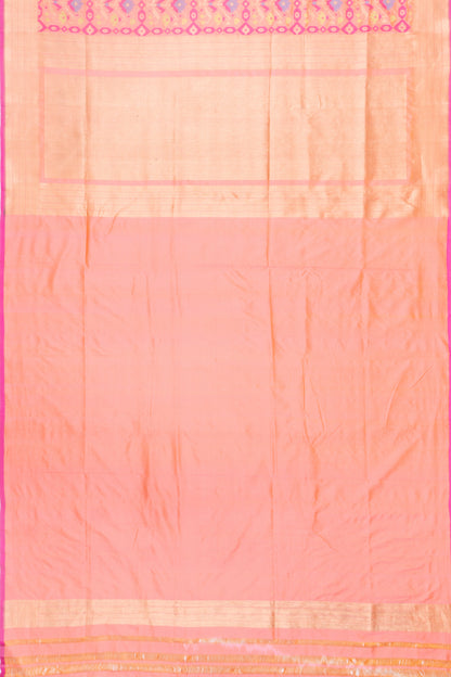 Banarasi Silk Brocade Peach Saree