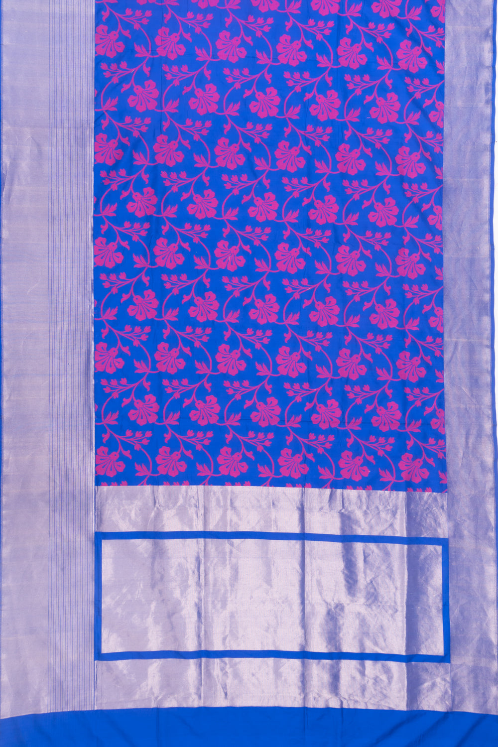 Banarasi Silk Jaal Royal Blue Saree