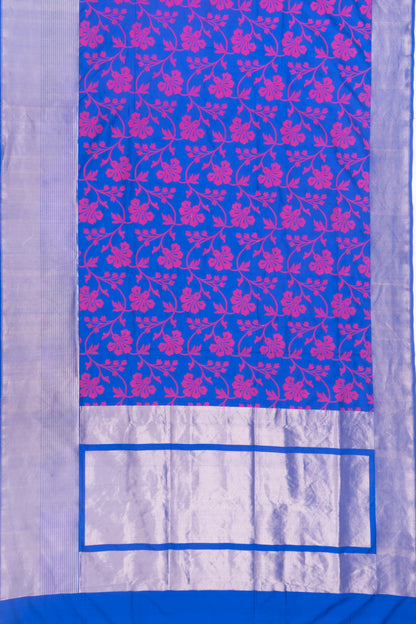 Banarasi Silk Jaal Royal Blue Saree