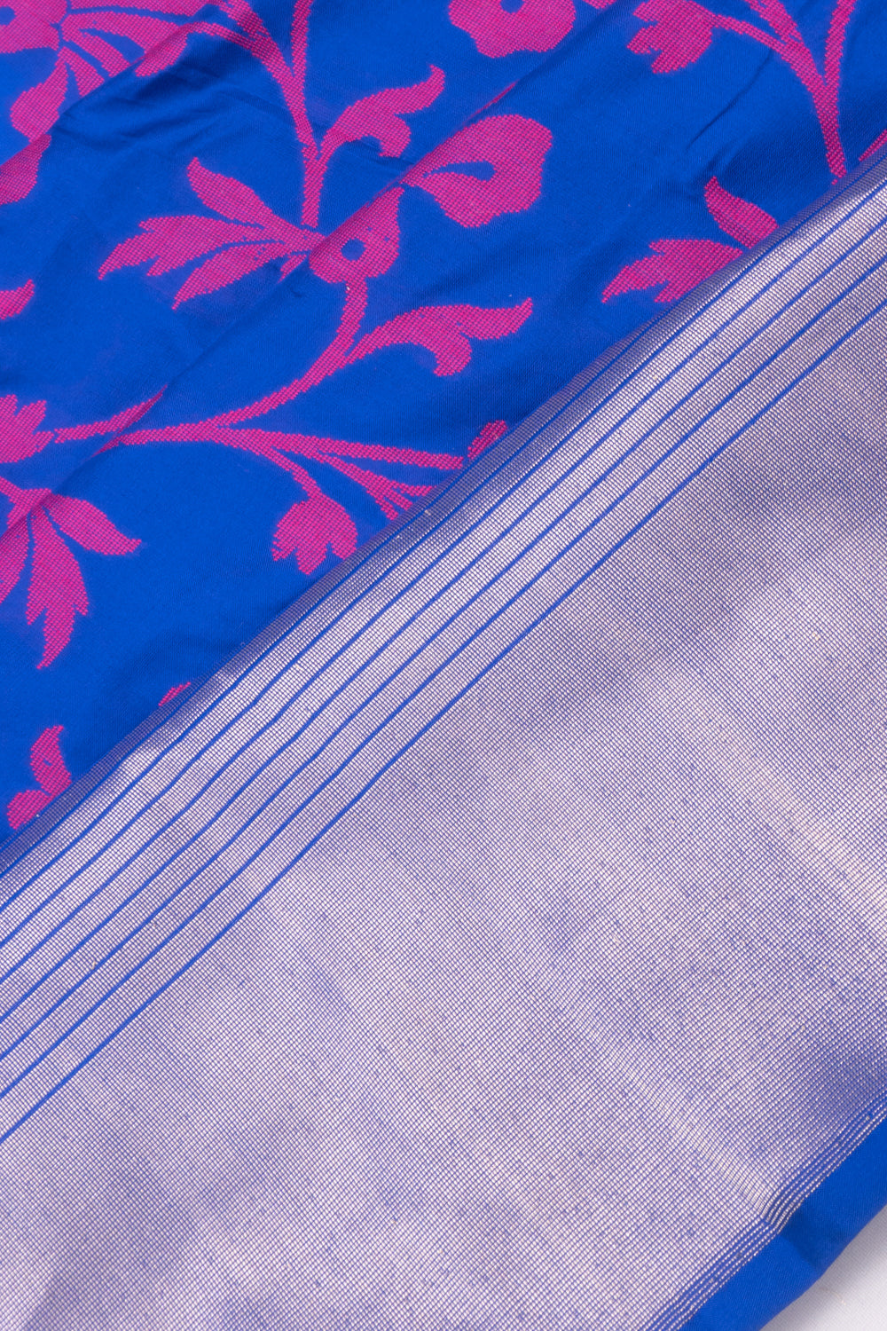 Banarasi Silk Jaal Royal Blue Saree