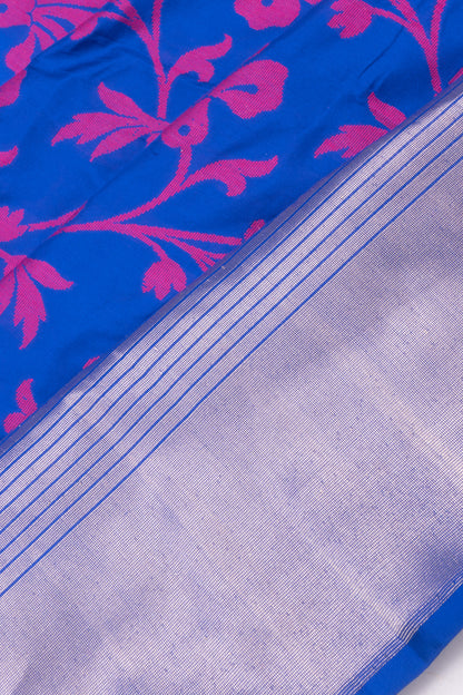 Banarasi Silk Jaal Royal Blue Saree