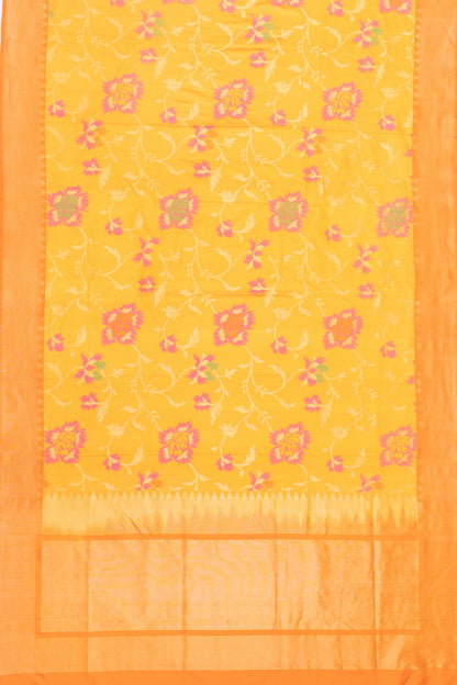 Banarasi Silk Jaal Mustard Yellow Saree