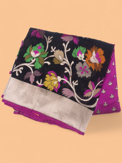 Banarasi Silk Butta Pink Saree