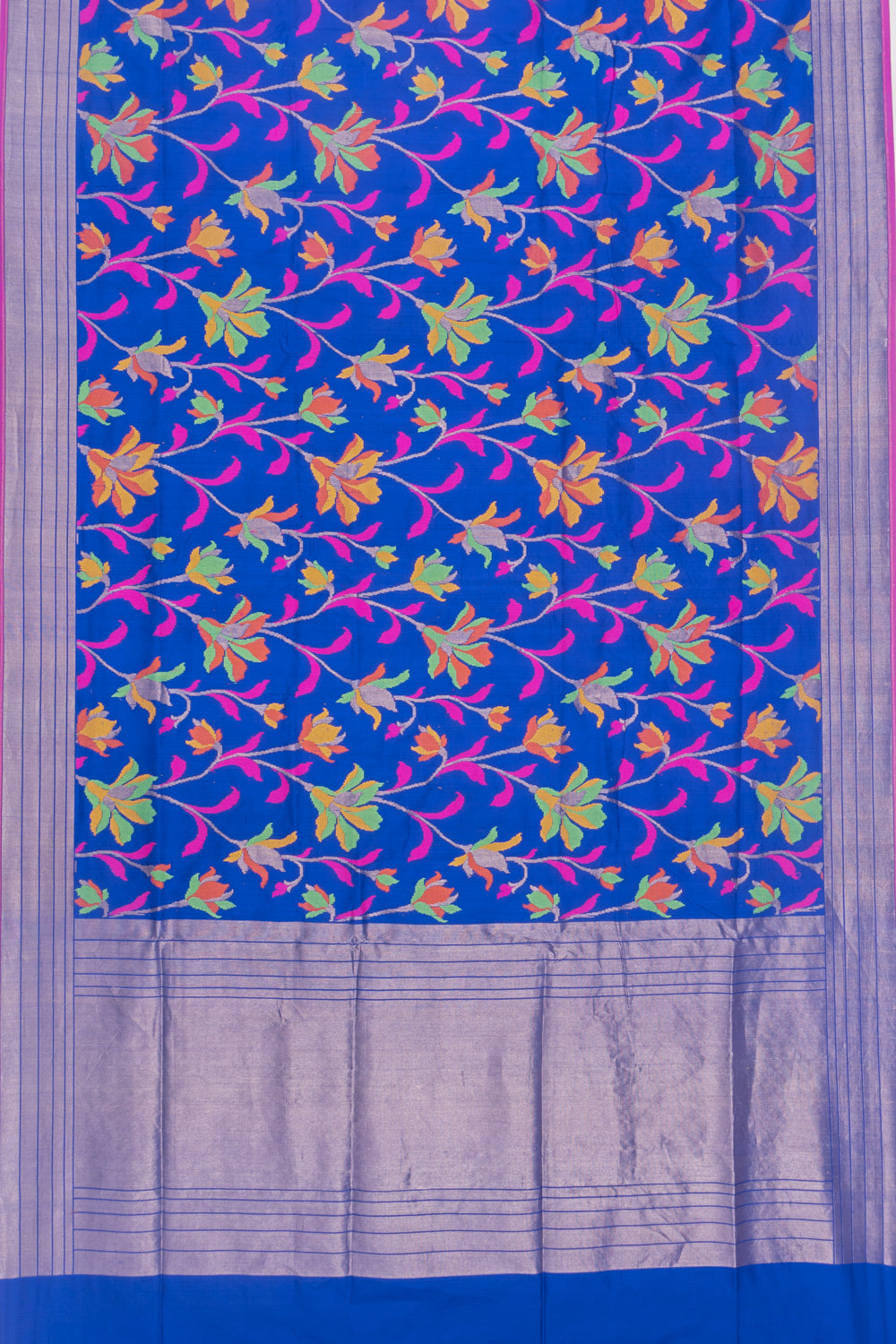 Banarasi Silk Jaal Royal Blue Saree
