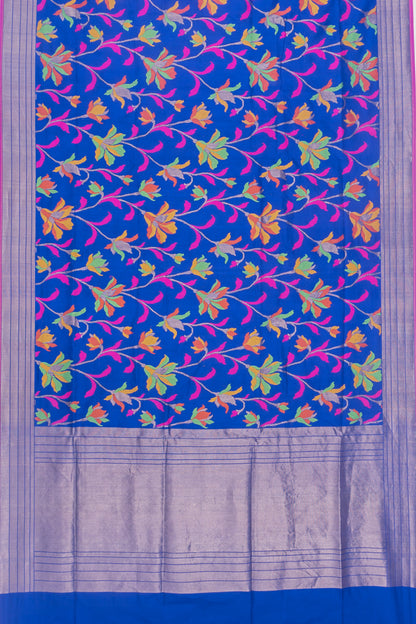 Banarasi Silk Jaal Royal Blue Saree