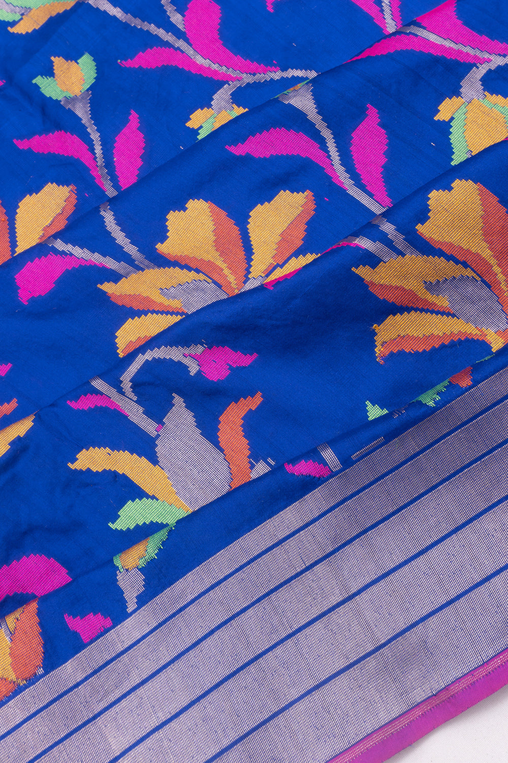 Banarasi Silk Jaal Royal Blue Saree