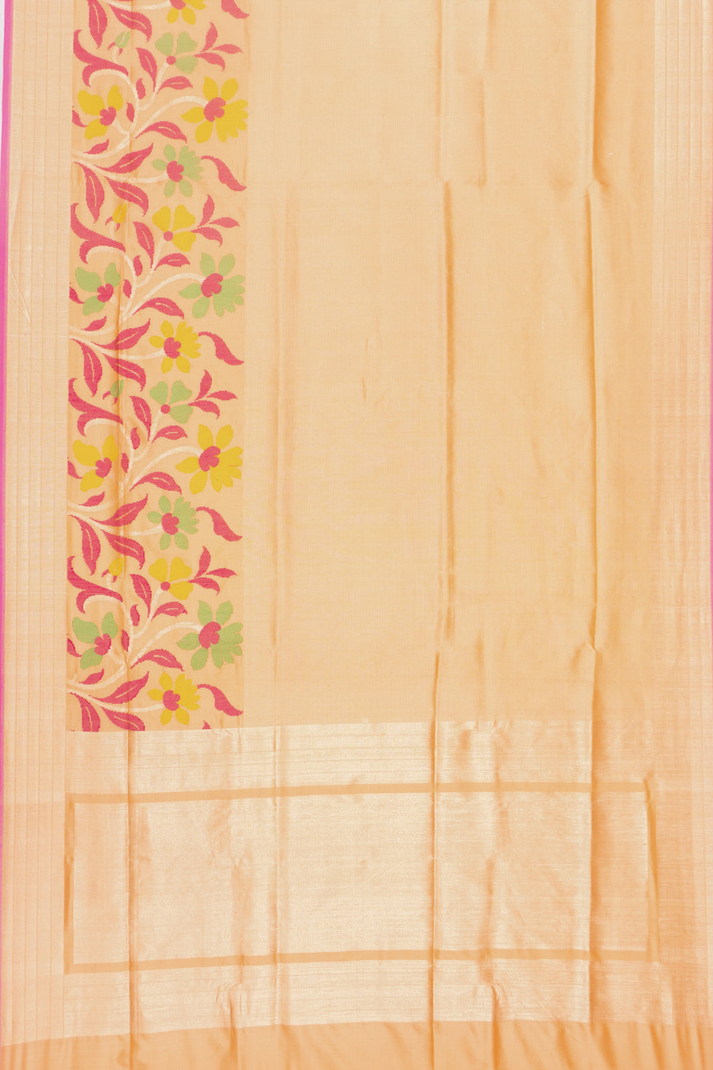 Banarasi Silk Brocade Pastel Orange Saree