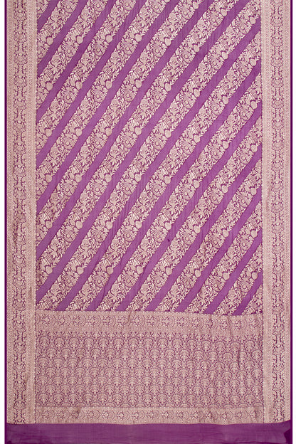 Banarasi Georgette Brocade Purple Saree