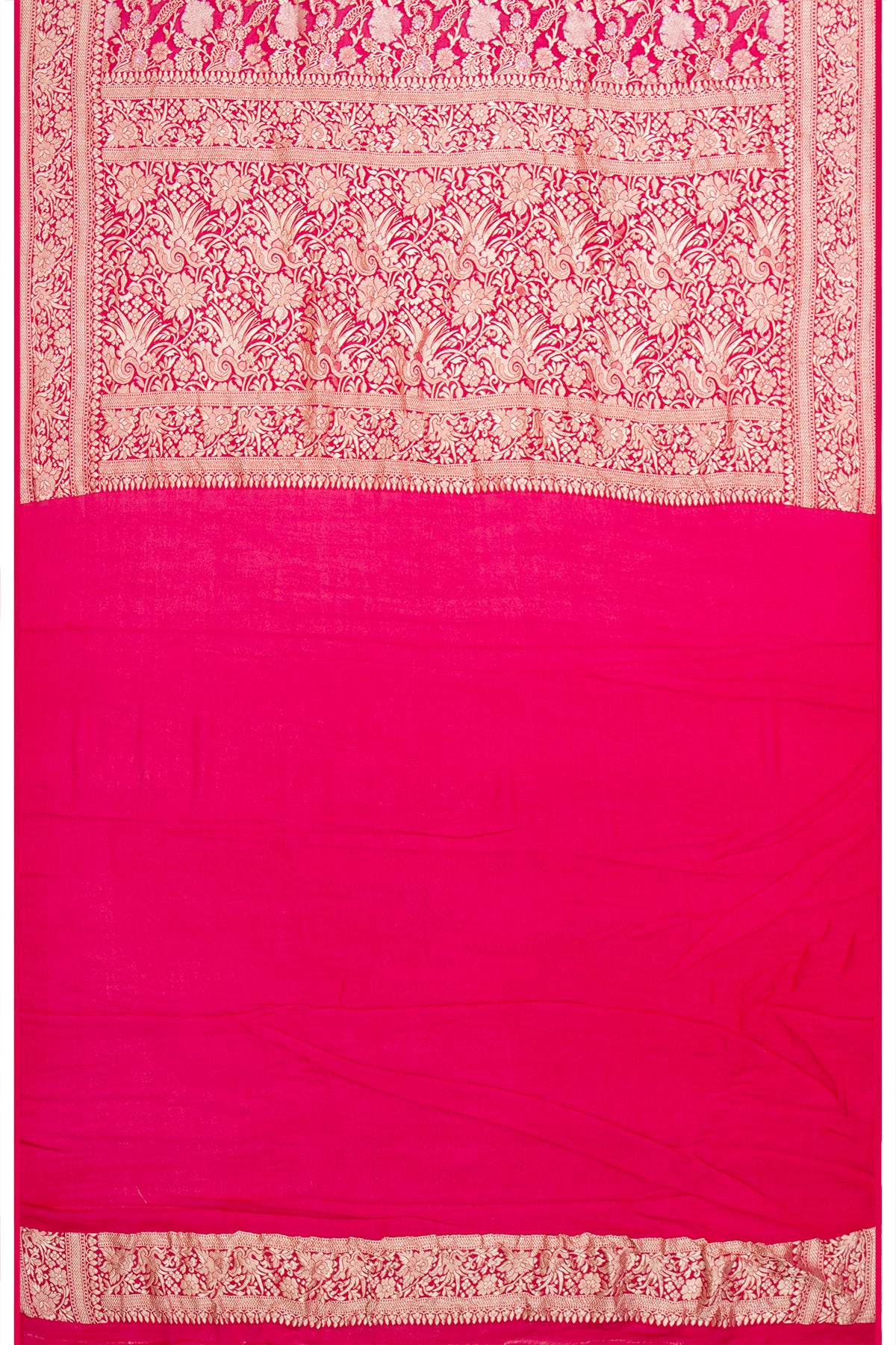 Banarasi Georgette Brocade Red Saree