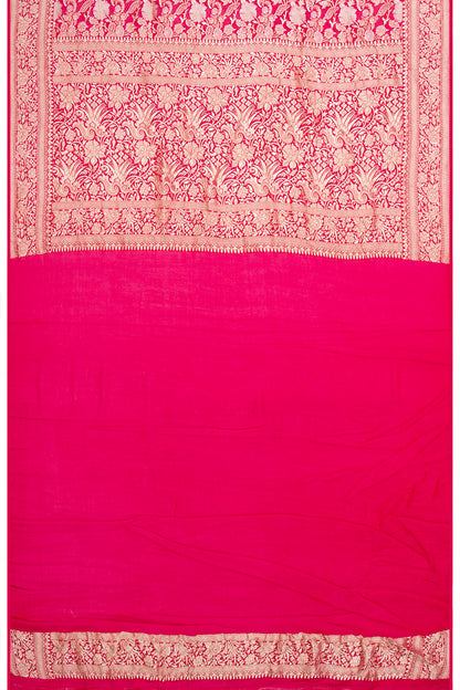 Banarasi Georgette Brocade Red Saree