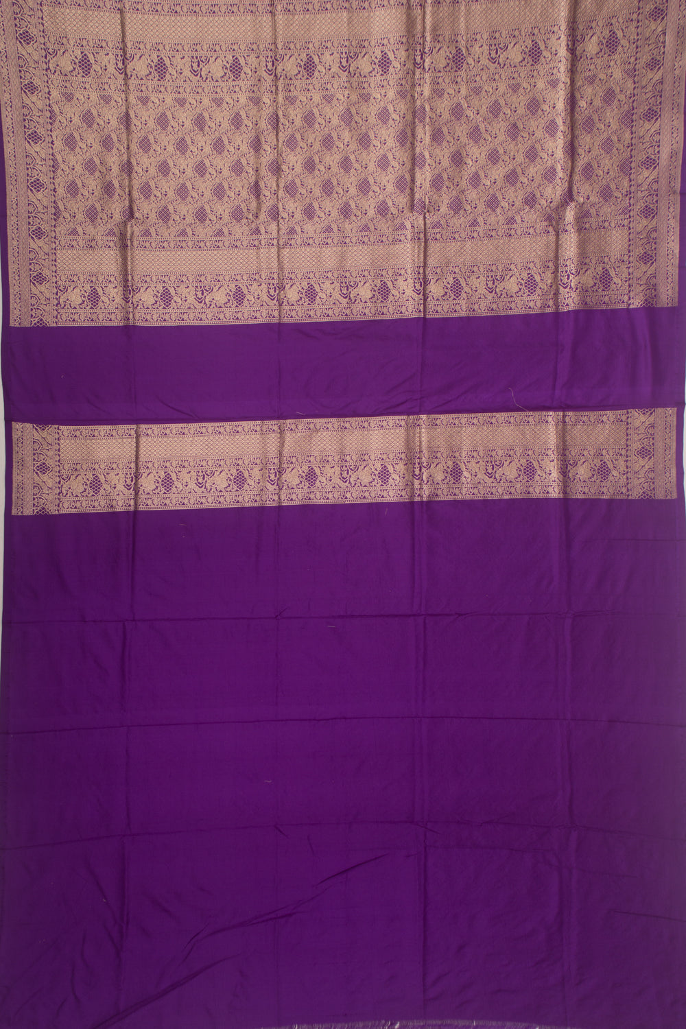 Banarasi Silk Jaal Violet Saree