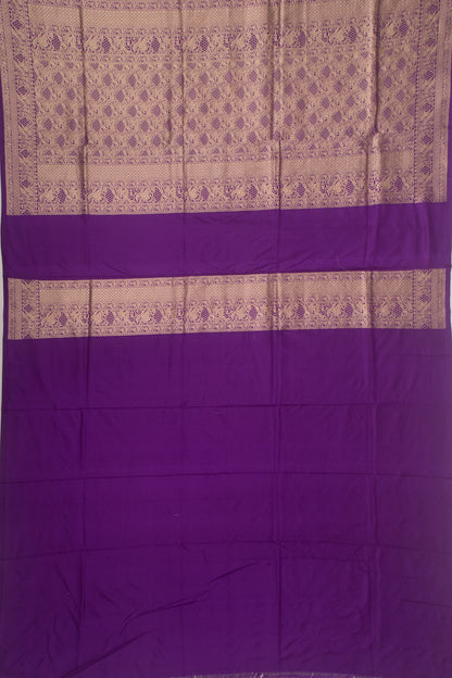 Banarasi Silk Jaal Violet Saree