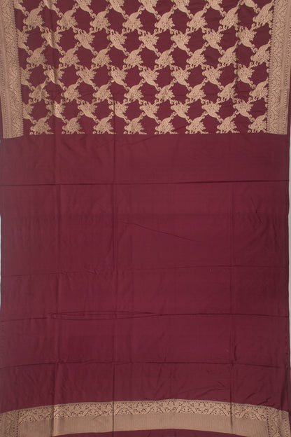 Banarasi Silk Brocade Brown Saree