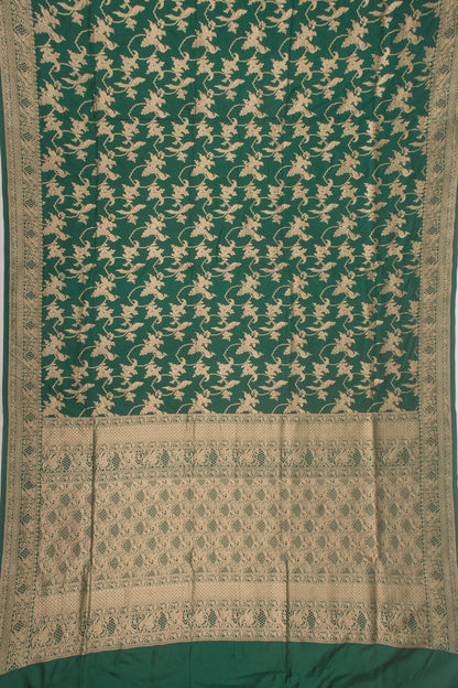 Banarasi Silk Jaal Green Saree