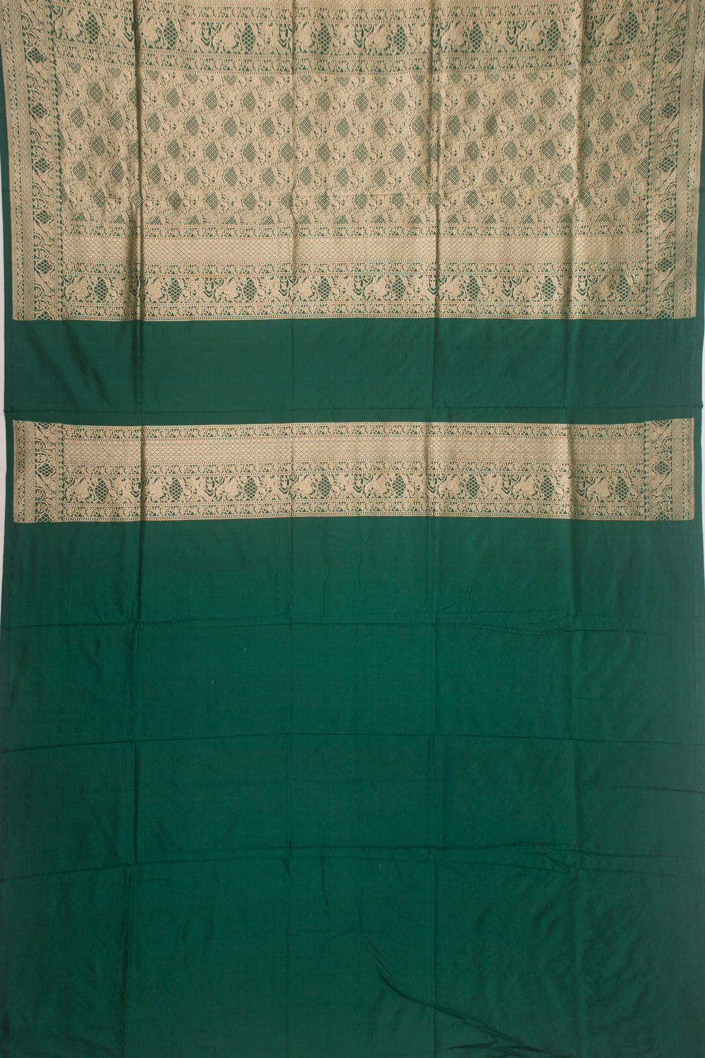 Banarasi Silk Jaal Green Saree