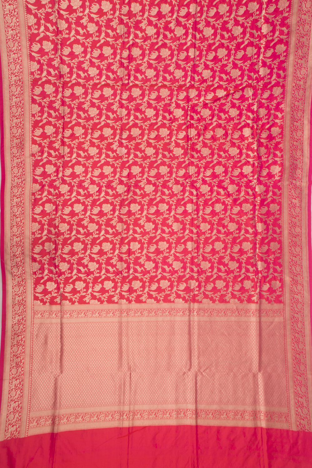 Banarasi Silk Shikarga Jaal Pink Saree