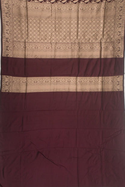Banarasi Silk Brocade Brown Saree