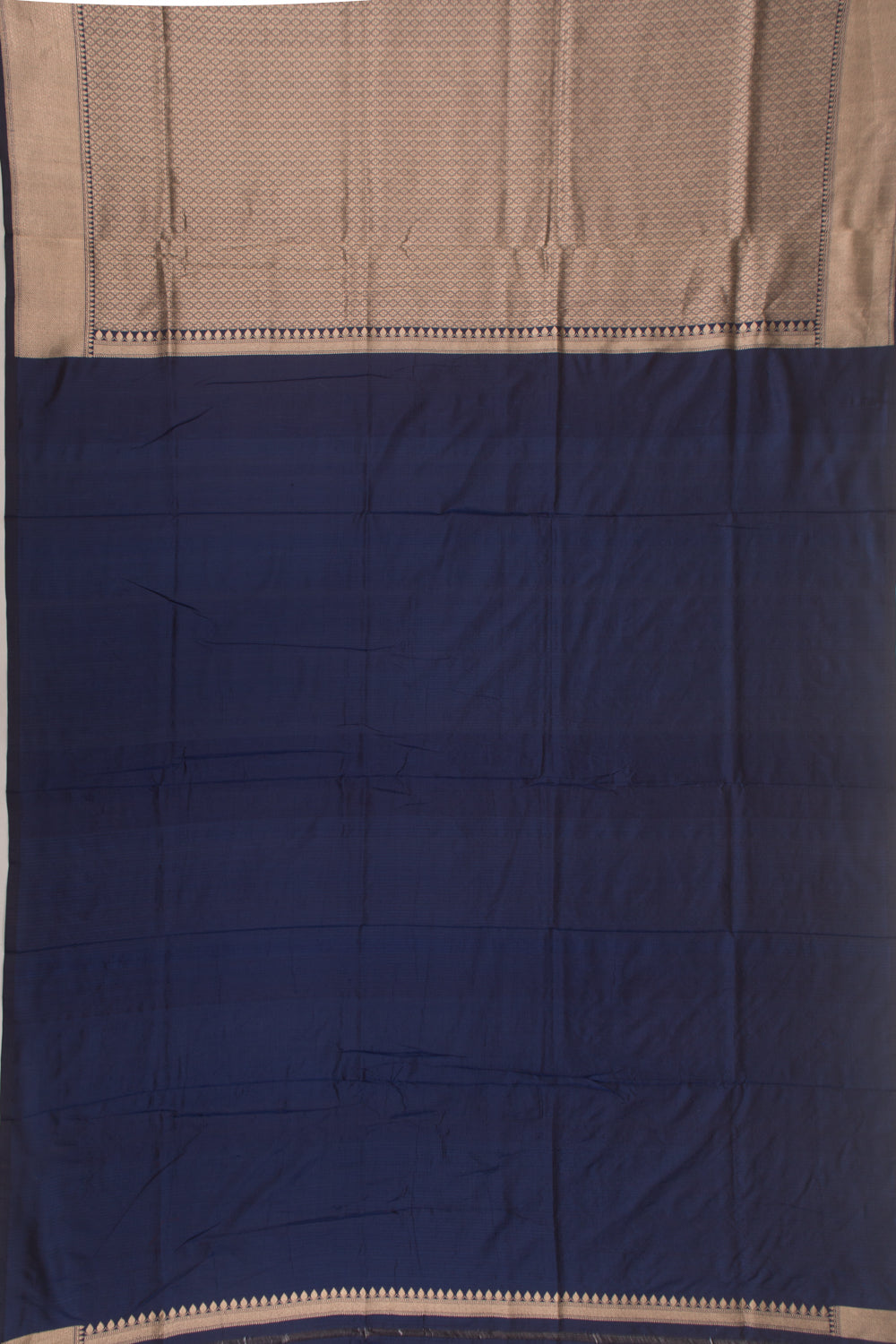 Banarasi Silk Jaal Shikarga Dark Blue Saree