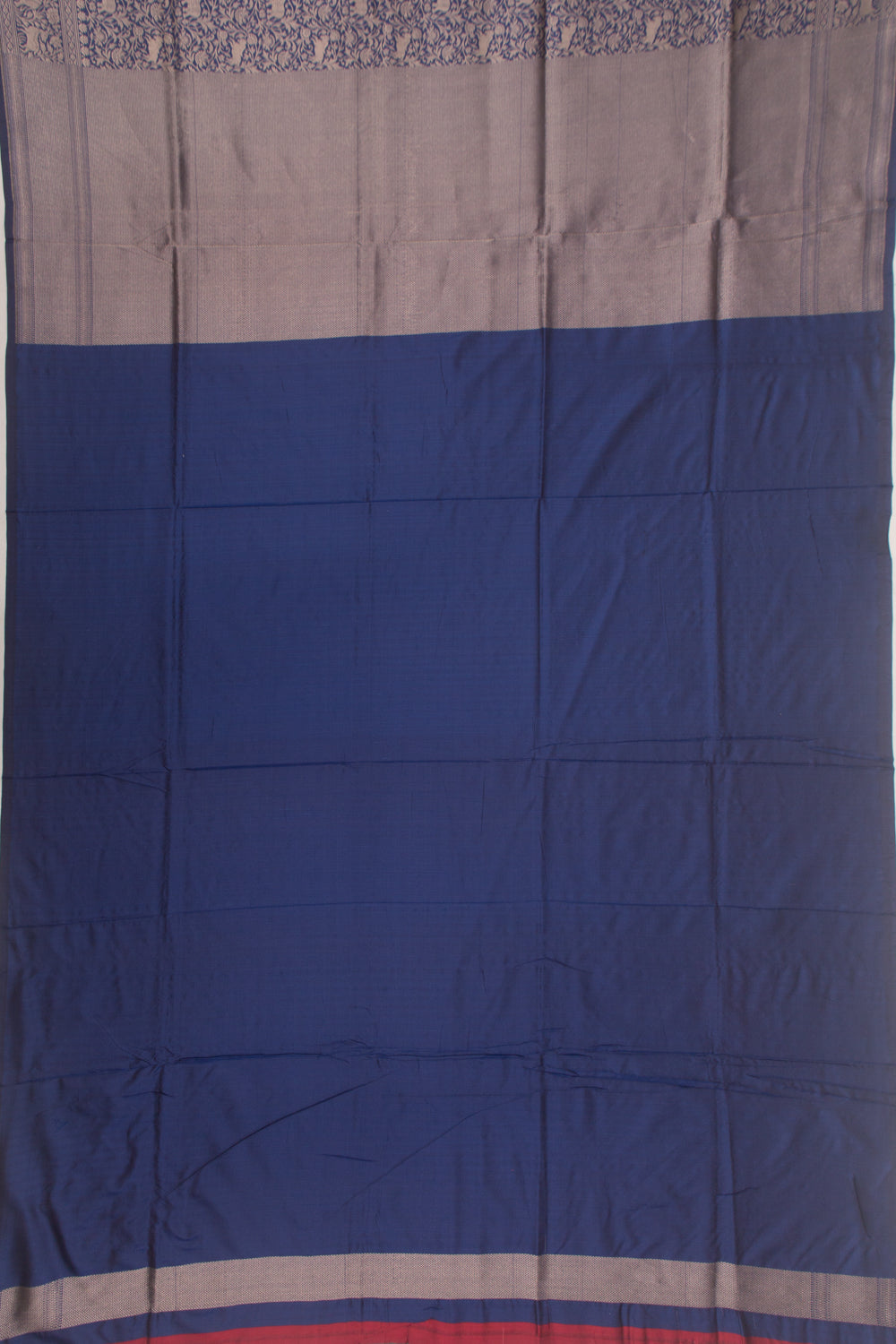 Banarasi Silk Shikargah Jaal Dark Blue Saree