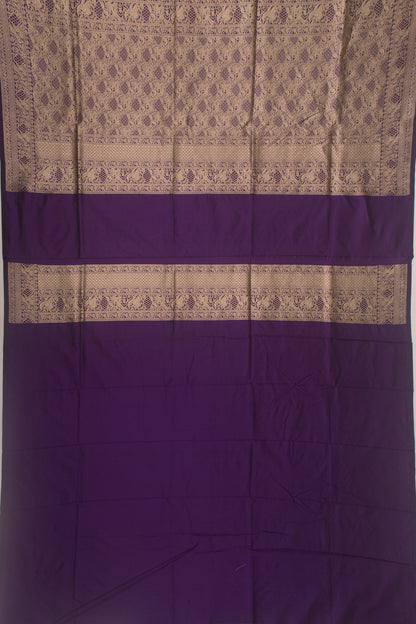 Banarasi Silk Jaal Violet Saree